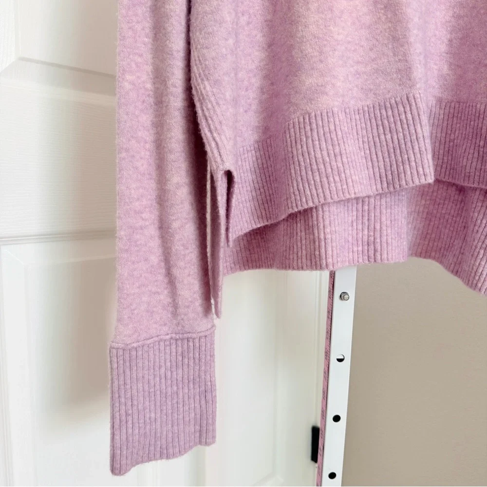 J.Crew Turtleneck Sweater‎ Side Slits Supersoft Yarn Size XL Purple Alpaca Wool